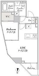 東武東上線 大山駅 徒歩5分の賃貸マンション 4階1LDKの間取り