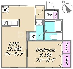 J・URBAN赤塚 1LDKの間取図画像