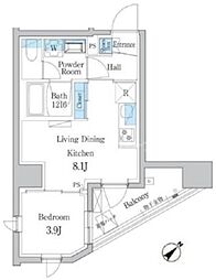 デュオフラッツ板橋大山 10階1LDKの間取り