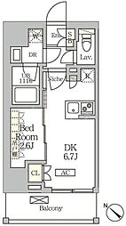 ARKMARK大塚 1DKの間取図画像