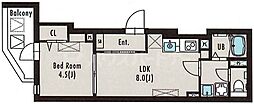 LUORE大塚 1LDKの間取図画像