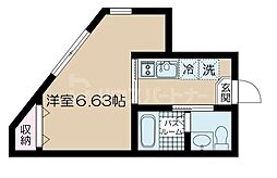 B・キャッスル上板橋 1Kの間取図画像