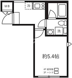 Ludens本蓮沼2 1Kの間取図画像