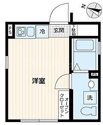 Celavi Motohasunuma ワンルームの間取図画像