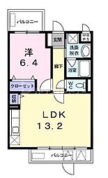 グレイスフローラ 1LDKの間取図画像