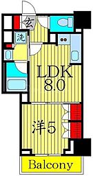 パークアクシス大塚ステーションゲートタワー 1LDKの間取図画像