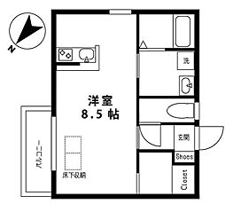 ザ・ウェル目白 ワンルームの間取図画像