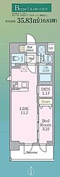 ルフォンリヴェント板橋西台 1LDKの間取図画像