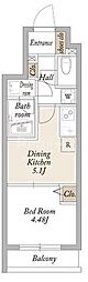 KDXレジデンス池袋要町 1DKの間取図画像