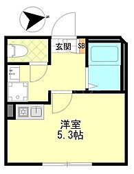 Grip蓮根 ワンルームの間取図画像