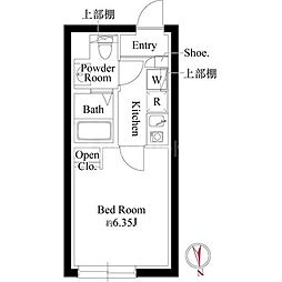 アクロスアベニュー上板橋 1Kの間取図画像