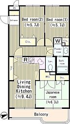 エミネンス高野台 3LDKの間取図画像