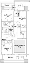 KDX志村坂上レジデンス 4LDKの間取図画像