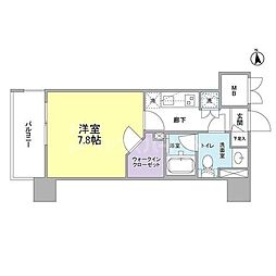 VANTAGEHASUNE 1Kの間取図画像