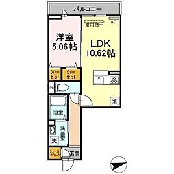 セジュール西台4 1LDKの間取図画像