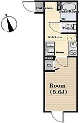 The Residence Nerima 1Kの間取図画像