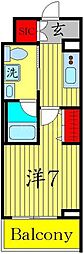 KDXレジデンス池袋ウエスト 1Kの間取図画像