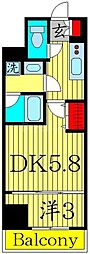 COMFORIA要町 1DKの間取図画像
