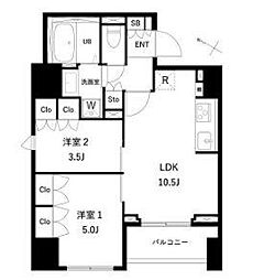 タスキプライムテラス本蓮沼 2LDKの間取図画像
