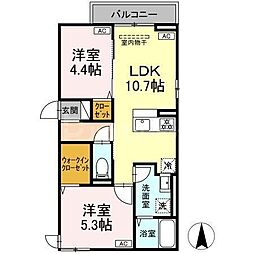 セレスティア中台III 2階/-