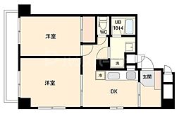 日神パレステージ東長崎 2DKの間取図画像