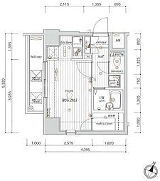 レピュア大塚 1Kの間取図画像