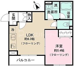 パークヒル城北 1LDKの間取図画像