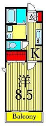 メゾンラフィーユ 1Kの間取図画像