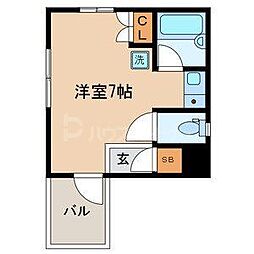 フロイデンハイム ワンルームの間取図画像