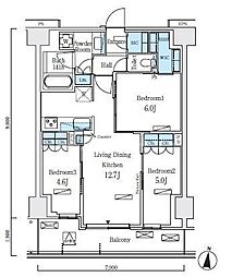 ロイヤルパークス赤羽ノース 3LDKの間取図画像