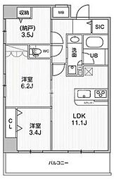 間取図画像 2SLDK