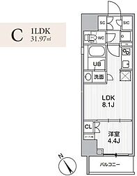 間取図画像 1LDK