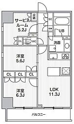 間取図画像 2SLDK