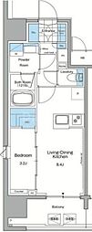 ルフォンプログレ赤羽マークス 1LDKの間取図画像