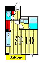 レジデンスサルバトーレ ワンルームの間取図画像