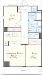 サンセール豊玉B 2LDKの間取図画像
