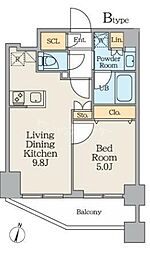 クレストコート中板橋 1LDKの間取図画像