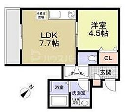 フォレストメゾン六義園 1LDKの間取図画像