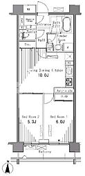 ParkAxis滝野川 2LDKの間取図画像