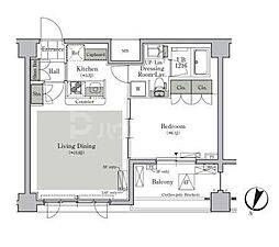 ParkCube西ヶ原STAGE 1LDKの間取図画像
