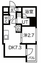 スパシエ新板橋 1DKの間取図画像