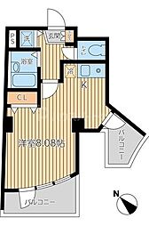 ドゥーエ巣鴨 1Kの間取図画像