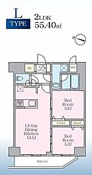 S-RESIDENCE板橋大山clair 2LDKの間取図画像