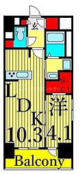 ロバストコート 1LDKの間取図画像