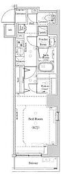 dips大山幸町 1Kの間取図画像