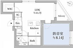ASTILE studio 王子 1LDKの間取図画像