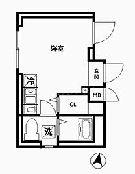 crealOUJINorth 1Kの間取図画像