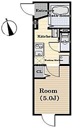 The Residence Nerima 1Kの間取図画像