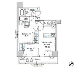 パークアクシス西巣鴨 2LDKの間取図画像