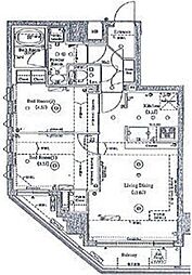 アクサス東十条アジールコート 2LDKの間取図画像